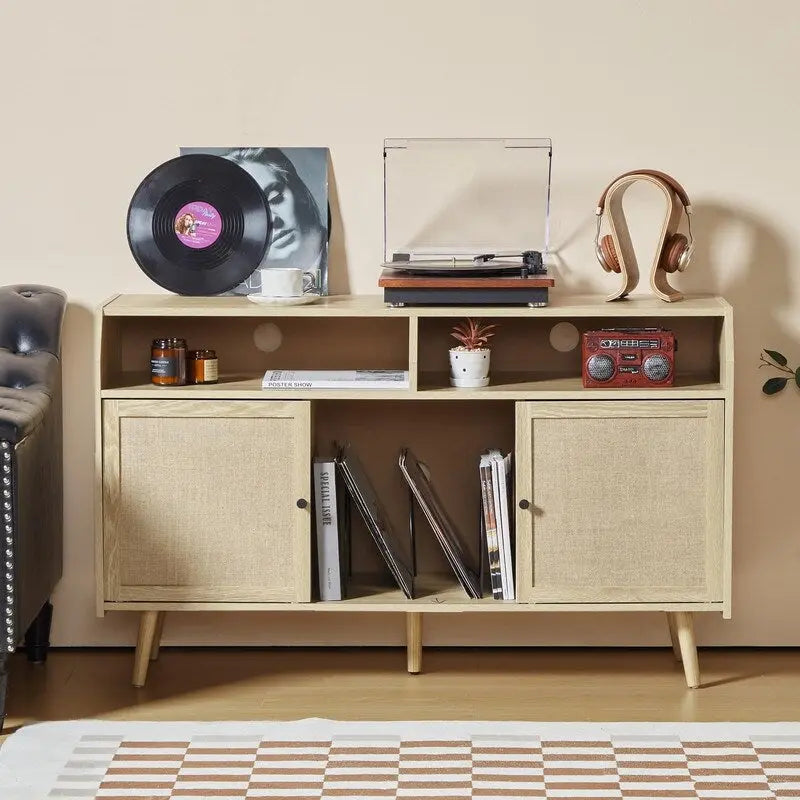 Large Record Player Stand - 48.42D x 15.74W x 29.52H