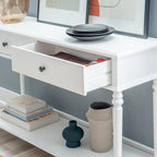 Jowin White Wood Console Table