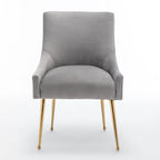 SEYNAR Velvet Upholstered Dining Chair Set of 4, Modern Glam Armless Side Chair
