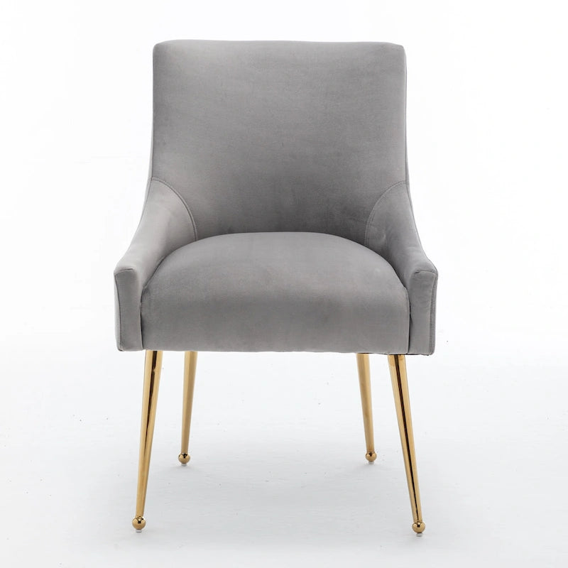 SEYNAR Velvet Upholstered Dining Chair Set of 4, Modern Glam Armless Side Chair