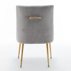 SEYNAR Velvet Upholstered Dining Chair Set of 4, Modern Glam Armless Side Chair