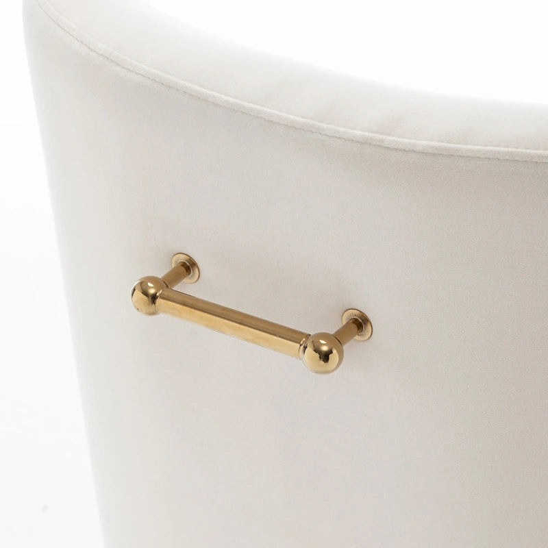 SEYNAR Velvet Upholstered Dining Chair Set of 4, Modern Glam Armless Side Chair