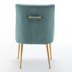 SEYNAR Velvet Upholstered Dining Chair Set of 4, Modern Glam Armless Side Chair