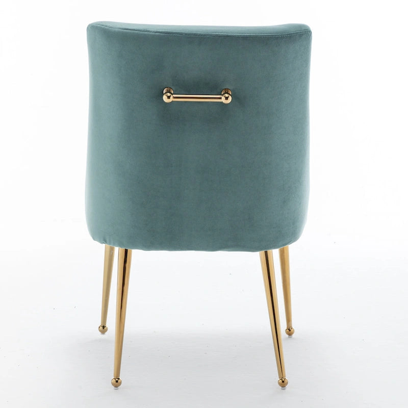 SEYNAR Velvet Upholstered Dining Chair Set of 4, Modern Glam Armless Side Chair