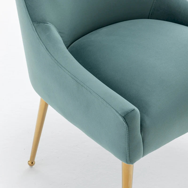 SEYNAR Velvet Upholstered Dining Chair Set of 4, Modern Glam Armless Side Chair