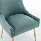 SEYNAR Velvet Upholstered Dining Chair Set of 4, Modern Glam Armless Side Chair