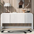 Striped Storage Cabinet with 4 Doors