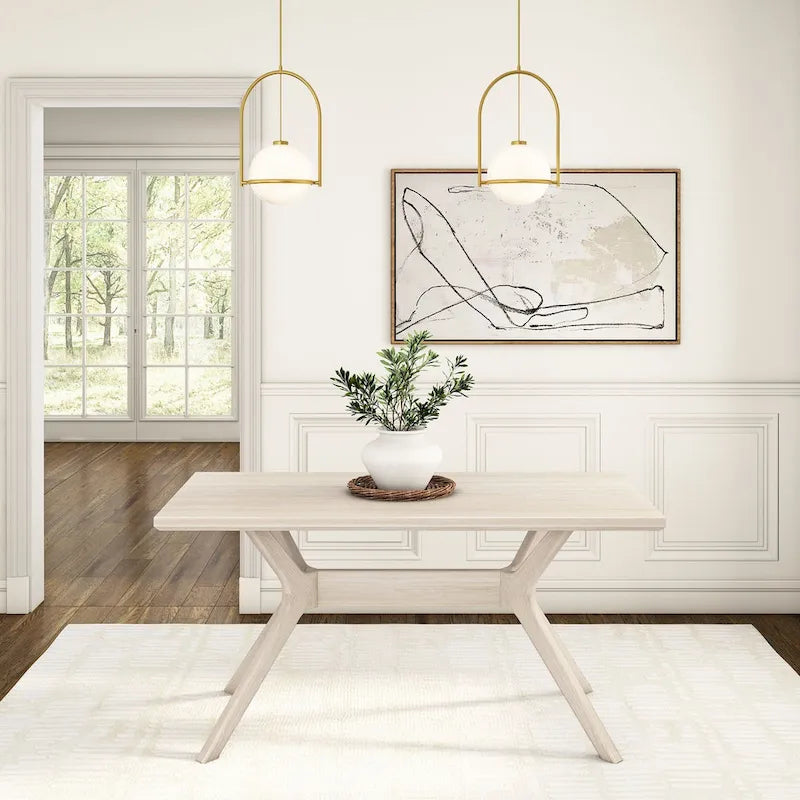 Plank and Beam Verso Cross Leg Rectangular Dining Table - 60