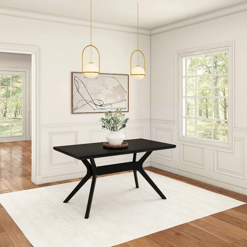 Plank and Beam Verso Cross Leg Rectangular Dining Table - 60