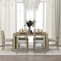 7-Piece Wooden Dining Table Set with 12 Leaf