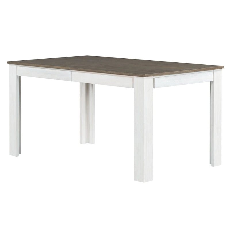 7-Piece Wooden Dining Table Set with 12 Leaf