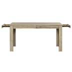 7-Piece Wooden Dining Table Set with 12 Leaf