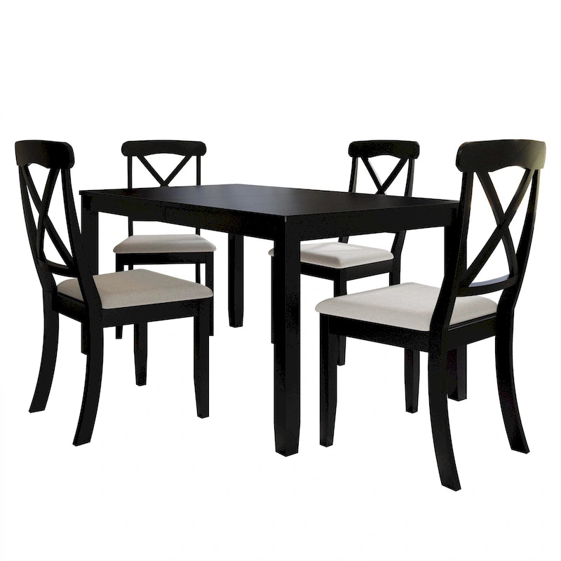 CraftPorch Farmhouse Style 5-piece Wooden Dining Set