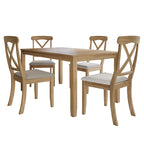 CraftPorch Farmhouse Style 5-piece Wooden Dining Set