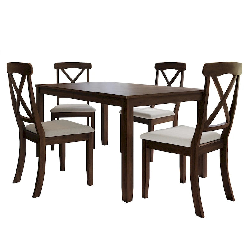 CraftPorch Farmhouse Style 5-piece Wooden Dining Set