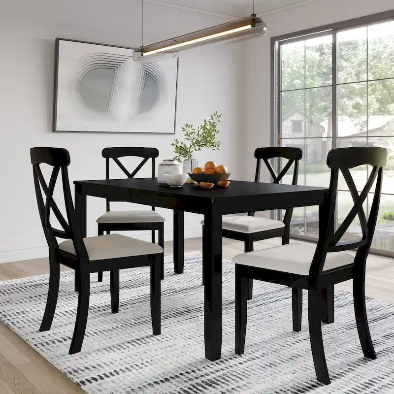 CraftPorch Farmhouse Style 5-piece Wooden Dining Set