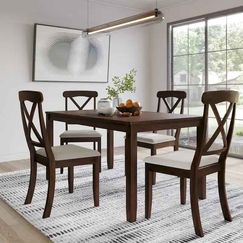 CraftPorch Farmhouse Style 5-piece Wooden Dining Set