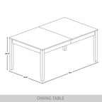 CraftPorch Farmhouse Style 5-piece Wooden Dining Set