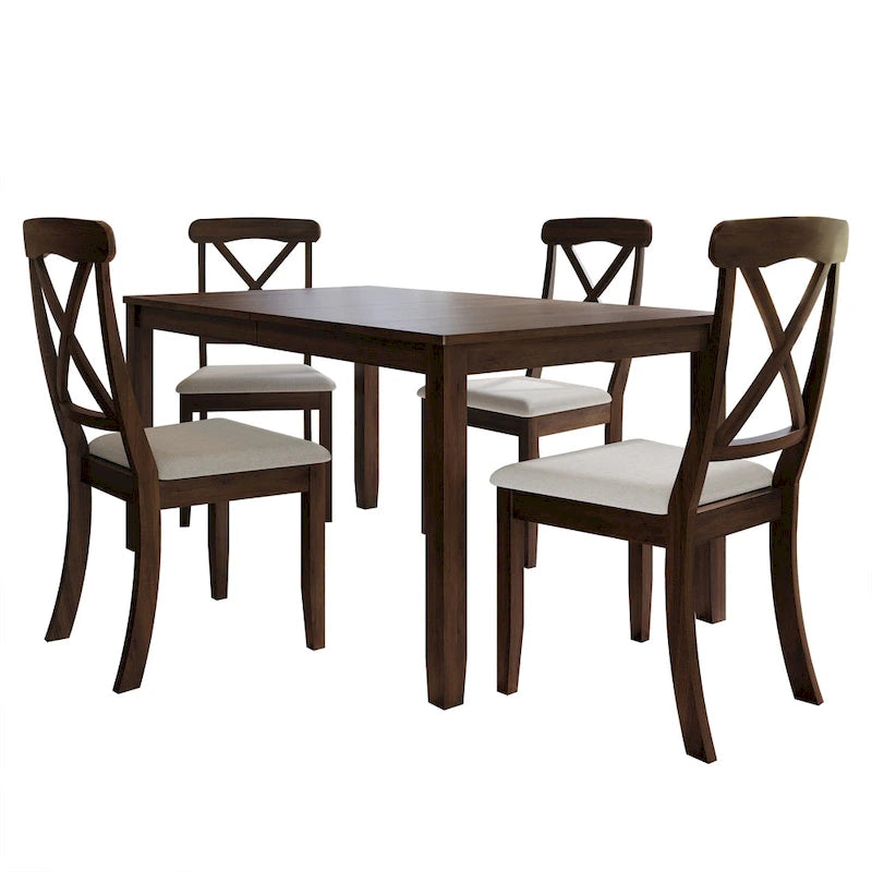 CraftPorch Farmhouse Style 5-piece Wooden Dining Set