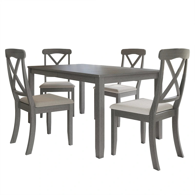 CraftPorch Farmhouse Style 5-piece Wooden Dining Set