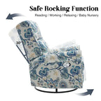 HOMYKA Floral Manual Recliner Swivel Rocking Chair Glider Set of 2