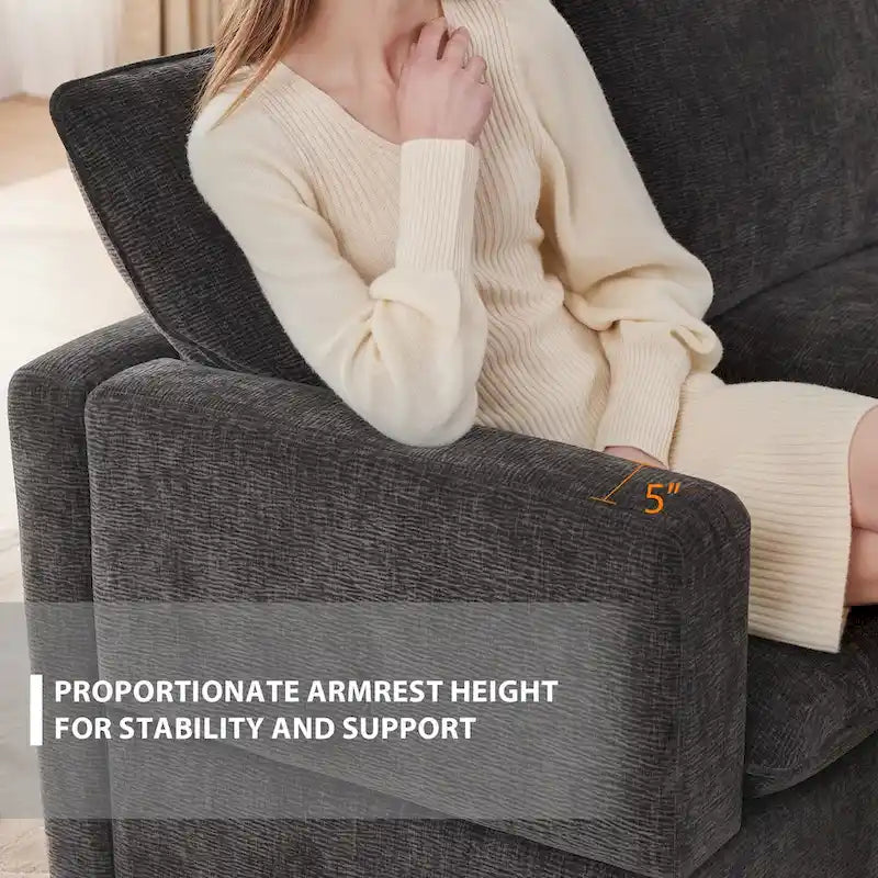 Modern 6-Seat Free Combination U-Shaped Modular Sofa, Sectional Couch Set with 2 Pillows