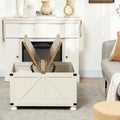 Farmhouse Coffee Table with Storage for Living Room