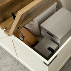 Farmhouse Coffee Table with Storage for Living Room