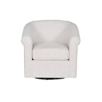 Moriarty Bone Fabric Accent Swivel Chair