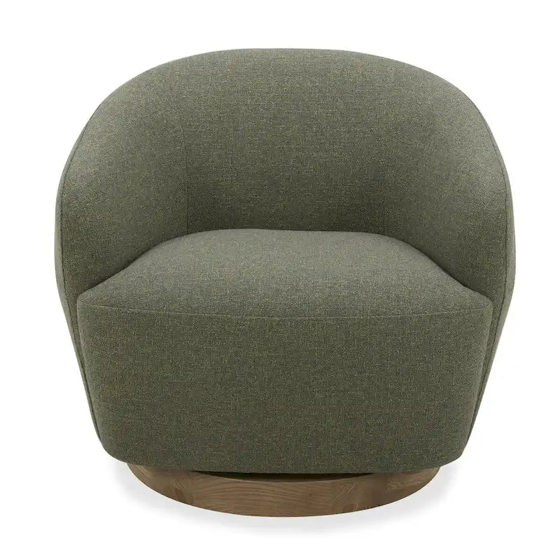 Divani Casa Agatha Modern Hemp Fabric Swivel Accent Chair
