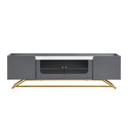 TV Console Table with Gold Frame Base