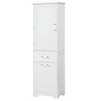 20 in. W x 13 in. D x 68.1 in. H Linen Cabinet with 2-Different Size Drawers and Adjustable Shelf
