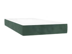 Maisonpuretop bed base with mattress and LED lighting, dark green, 100x200 cm, 17693ASQS