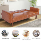 Futon Sofa Bed Couch Memory Foam Futon Convertible Couch Bed Sleeper for Living Room - 68.11*30.11*28.74