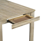 7 PCS Wooden Dining Table Set for 6 with Extendable Table