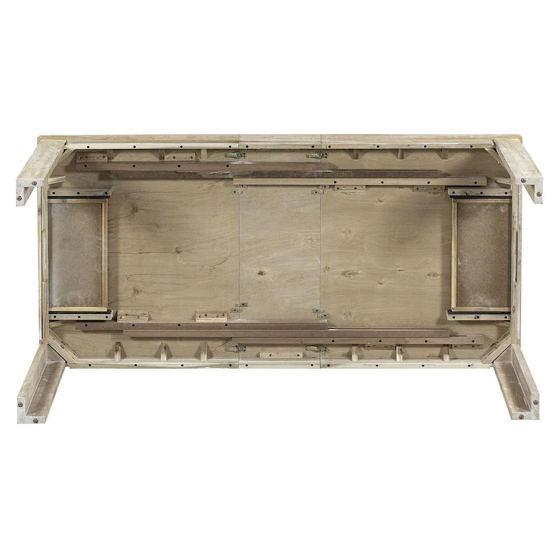 7 PCS Wooden Dining Table Set for 6 with Extendable Table