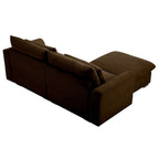 Sectional Sofa Comfy Corduroy Couch with Pillows and Round Armrests,Corduroy Sofa Sleeper Deep Couches with Storage Ottoman