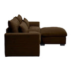 Sectional Sofa Comfy Corduroy Couch with Pillows and Round Armrests,Corduroy Sofa Sleeper Deep Couches with Storage Ottoman