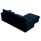 Sectional Sofa Comfy Corduroy Couch with Pillows and Round Armrests,Corduroy Sofa Sleeper Deep Couches with Storage Ottoman
