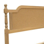 Traditional Style Rattan Platform Bed Frame No Box Spring Needed