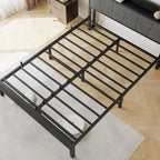 Queen Size Platform Bed Frame with Storage Headboard Charging Station and USB Ports Easy Assembly