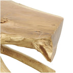 Teak Wood Handmade Live Edge Tree Trunk Console Table - Brown - Roche River Decor