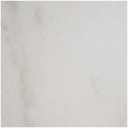 Marble Geometric Side End Accent Table with Gold Metal Rectangular Stand - White - Roche River Decor