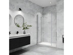 Pivot shower door 110x185cm folding shower door with one fixed panel in 6mm anti-limescale glass 15714VHRN