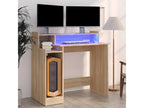 Desk with Artvivrestoreères LED Lighting, Oak, 97x45x90 cm, Engineered Wood, 23303LPLT