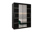 Artvivrestore 4-Door Sliding Wardrobe 200/150/62cm, 2 Doors, Black/Black 52586FRVY