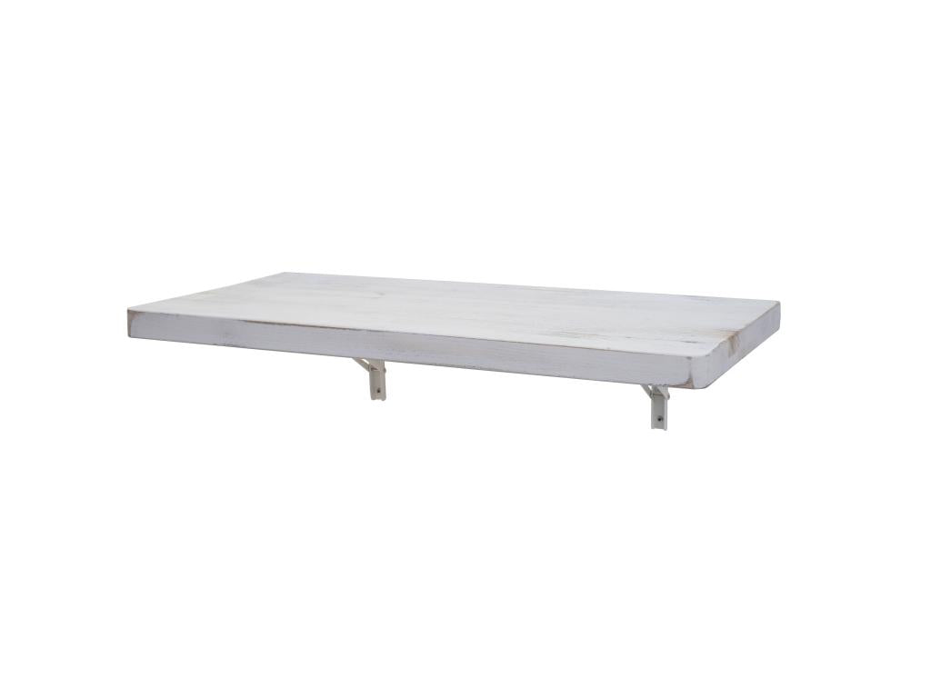 Maisonpuretop-H48 Wall Table, Folding Wall Table in Solid Wood - 120x60cm, Maisonpuretop White 73119HQSA