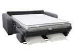 4-seater express convertible sofa in anthracite grey fabric - 160 cm sleeping area - 13 cm mattress - Calmetop 34896EXHW
