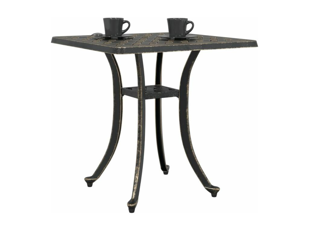Bronze garden table 53x53x53 cm cast aluminum 77206XBDE