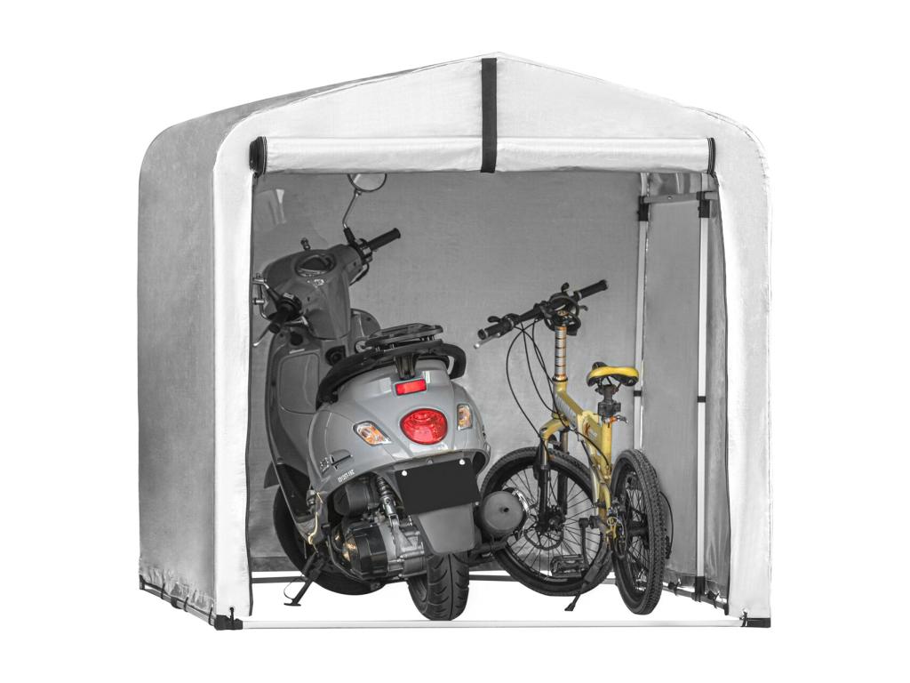 Artvivrestore KLS11-L Garden Shed Multifunctional Storage Tent for Bicycles, Outdoor Use, Silver Color, 159x219x165 cm, 75268AWPX